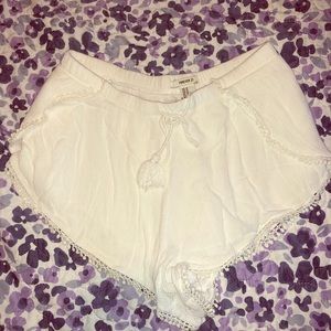 White material shorts